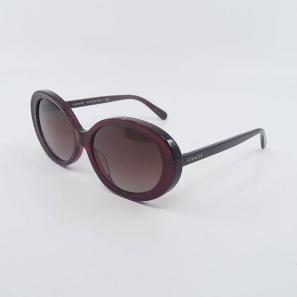 COACH HC8270U 5557/E2 New Transparent Burgundy/Burgundy Gradient Sunglasses - Picture 3 of 10
